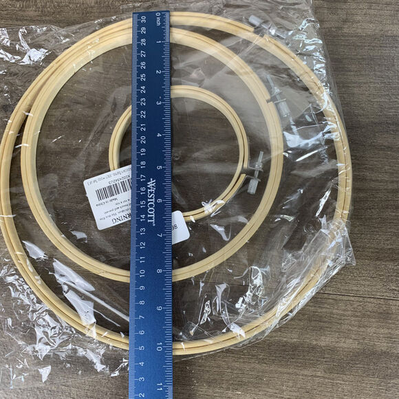 3 Pieces Embroidery Hoops Bamboo Circle Cross Stitch Hoop Set for Art Craft - Picture 7 of 9